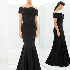 Alexander by Daymor Gown Dress 1359 Black Size 10